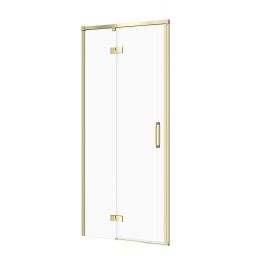 Cersanit Larga drzwi prysznicowe 80 cm uchylne złoty mat/szkło przezroczyste S164-065