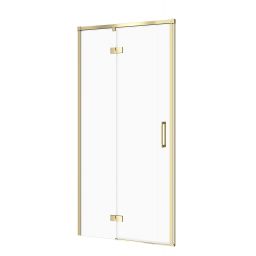 Cersanit Larga drzwi prysznicowe 90 cm uchylne złoty mat/szkło przezroczyste S164-066