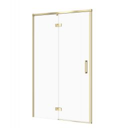 Cersanit Larga drzwi prysznicowe 120 cm uchylne złoty mat/szkło przezroczyste S164-068