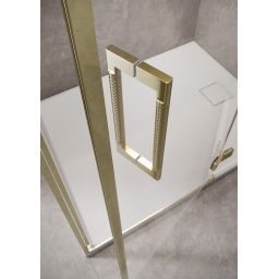 Cersanit Larga drzwi prysznicowe 120 cm uchylne złoty mat/szkło przezroczyste S164-068