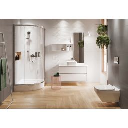 Cersanit Tako brodzik 80x80 cm półokrągły biały S204-003