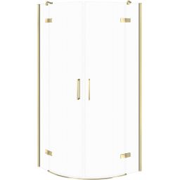 Cersanit City kabina prysznicowa 90x90 cm półokrągła złoty połysk/szkło przezroczyste S584-073