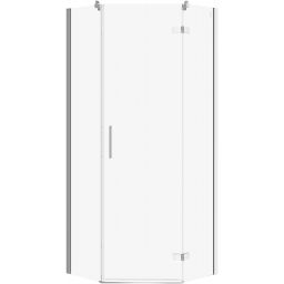 Cersanit City kabina prysznicowa 80x80 cm pięciokątna prawa chrom połysk/szkło przezroczyste S584-075