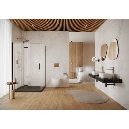 Cersanit City kabina prysznicowa 120x90 cm prostokątna prawa czarny mat/szkło przezroczyste S584-090