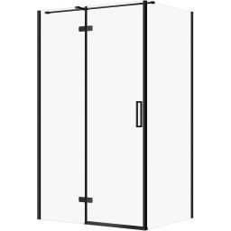 Cersanit City kabina prysznicowa 120x90 cm prostokątna lewa czarny mat/szkło przezroczyste S584-091