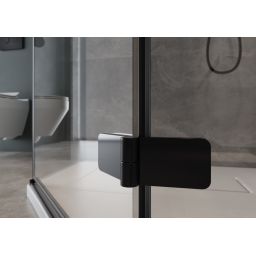 Cersanit City kabina prysznicowa 120x90 cm prostokątna lewa czarny mat/szkło przezroczyste S584-091