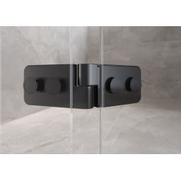 Cersanit City kabina prysznicowa 100x80 cm prostokątna lewa czarny mat/szkło przezroczyste S584-097