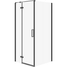 Cersanit City kabina prysznicowa 90x90 cm kwadratowa lewa czarny mat/szkło przezroczyste S584-102