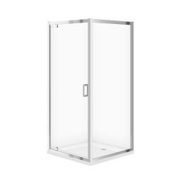 Cersanit Arteco kabina z brodzikiem 90x90 cm kwadratowa chrom połysk/szkło przezroczyste S601-116
