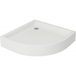 Cersanit Basic kabina z brodzikiem 80x80 cm półokrągła chrom połysk/szkło przezroczyste S601-117