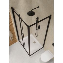 Cersanit Arteco kabina prysznicowa 120x90 cm prostokątna czarny mat/szkło przezroczyste S913-018