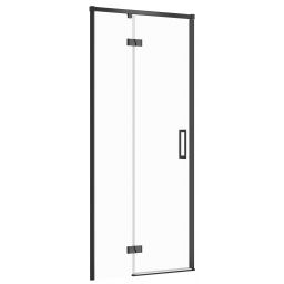 Cersanit Larga drzwi prysznicowe 90 cm uchylne czarny mat/szkło przezroczyste S932-128