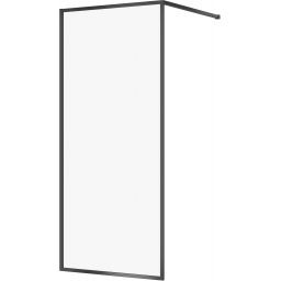 Cersanit Larga Walk-In ścianka prysznicowa 90 cm czarny/szkło przezroczyste S932-138