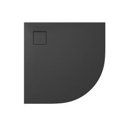 Cersanit Tako Slim brodzik 90x90 cm półokrągły czarny mat S932-164