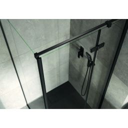 Cersanit Tako Slim brodzik 90x90 cm kwadratowy czarny mat S932-166