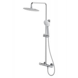Cersanit Zen zestaw prysznicowy ścienny termostatyczny z deszczownicą chrom S951-782