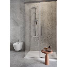 Cersanit City Square zestaw wannowo-prysznicowy ścienny termostatyczny z deszczownicą chrom S951-860