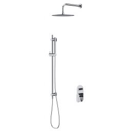 Cersanit Crea zestaw prysznicowy podtynkowy z deszczownicą chrom S952-008