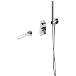 Cersanit Crea zestaw wannowo-prysznicowy podtynkowy chrom S952-035