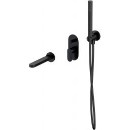 Cersanit Crea zestaw wannowo-prysznicowy podtynkowy czarny S952-042