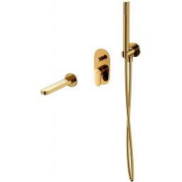 Cersanit Inverto zestaw wannowo-prysznicowy podtynkowy złoty S952-045