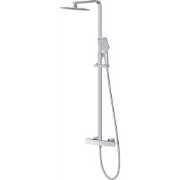 Cersanit Larga zestaw prysznicowy ścienny termostatyczny z deszczownicą chrom S952-049