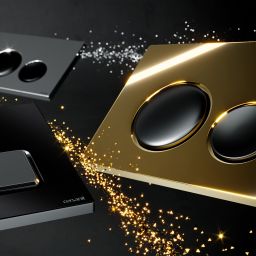 Cersanit Luna przycisk spłukujący do WC gun metal połysk K97-0582