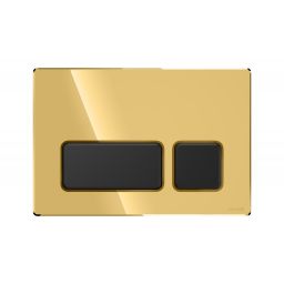 Cersanit Block przycisk spłukujący do WC złoty połysk/czarny mat K97-0397