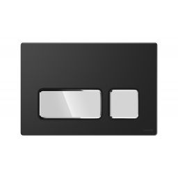 Cersanit Block przycisk spłukujący do WC czarny mat/chrom połysk K97-0399