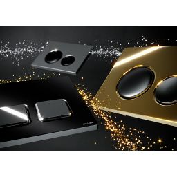 Cersanit Block przycisk spłukujący do WC czarny mat/chrom połysk K97-0399