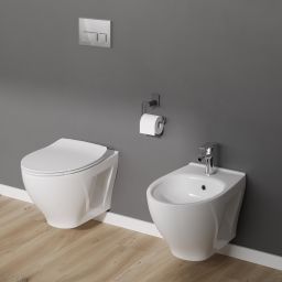 Cersanit Block przycisk spłukujący do WC chrom mat/chrom połysk K97-0406