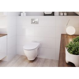 Cersanit Luna przycisk spłukujący do WC chrom mat/chrom połysk K97-0571