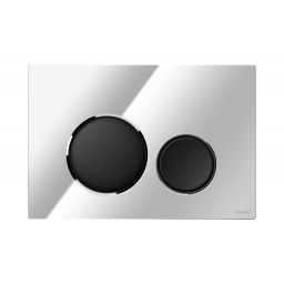 Cersanit Luna przycisk spłukujący do WC chrom połysk/czarny mat K97-0572