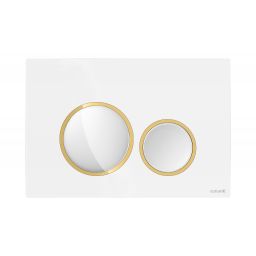 Cersanit Luna przycisk spłukujący do WC biały-złoty K97-0629