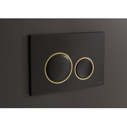 Cersanit Luna przycisk spłukujący do WC czarny-złoty K97-0632