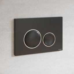 Cersanit Luna przycisk spłukujący do WC chrom mat-czarny K97-0633