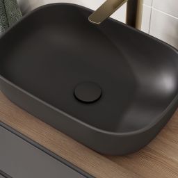 Cersanit Moduo korek do umywalki bez przelewu antracyt mat K116-109