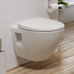 Cersanit Moduo Plus zestaw miska WC wisząca z deską Slim wrap biały S701-725