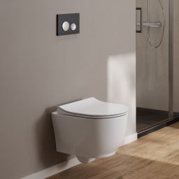 Cersanit Luna zestaw stelaż z miską, deską i przyciskiem S4028-002