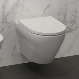 Cersanit Larga miska WC z deską wolnoopadającą wisząca bez kołnierza biały mat S701-608
