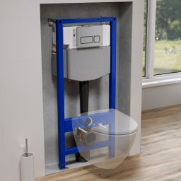 Zestaw Cersanit Moduo miska WC CleanOn squere z deską wolnoopadającą i stelaż podtynkowy Aqua 2.0 S4027-003