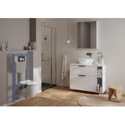 Cersanit Luna zestaw stelaż z miską, deską i przyciskiem S4028-002