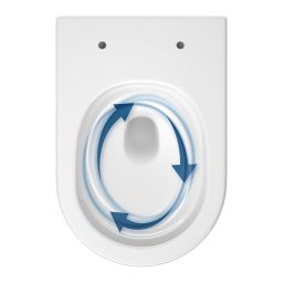 Cersanit Remo miska WC z deską wolnoopadającą wisząca bez kołnierza ze spłukiwaniem wirowym biały połysk S4035-001