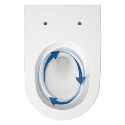 Cersanit Navado miska WC z deską wolnoopadającą wisząca bez kołnierza ze spłukiwaniem wirowym biały połysk S4036-001