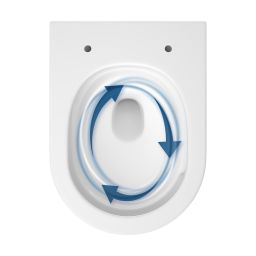 Cersanit Intro miska WC z deską wolnoopadającą wisząca bez kołnierza ze spłukiwaniem wirowym biały połysk S4038-001