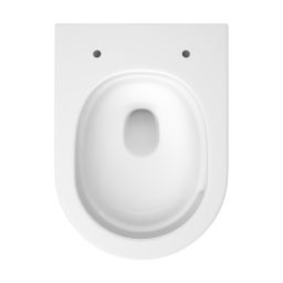 Cersanit Intro miska WC z deską wolnoopadającą wisząca bez kołnierza ze spłukiwaniem wirowym biały połysk S4038-001