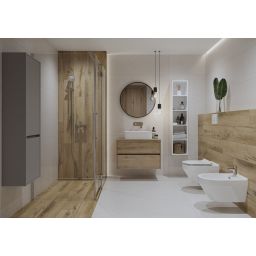 Zestaw Cersanit Crea miska WC CleanOn wisząca z deską Slim wolnoopadającą biały S701-212