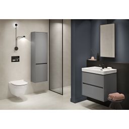 Zestaw Cersanit Crea miska WC CleanOn wisząca z deską Slim wolnoopadającą biały S701-212