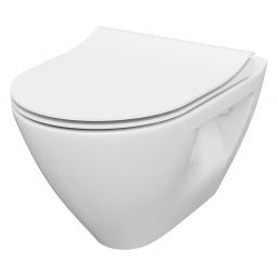 Cersanit Mille Plus miska WC z deską wolnoopadającą wisząca bez kołnierza biały S701-454