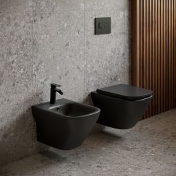 Cersanit Larga miska WC z deską wolnoopadającą wisząca bez kołnierza antracyt mat S701-611
